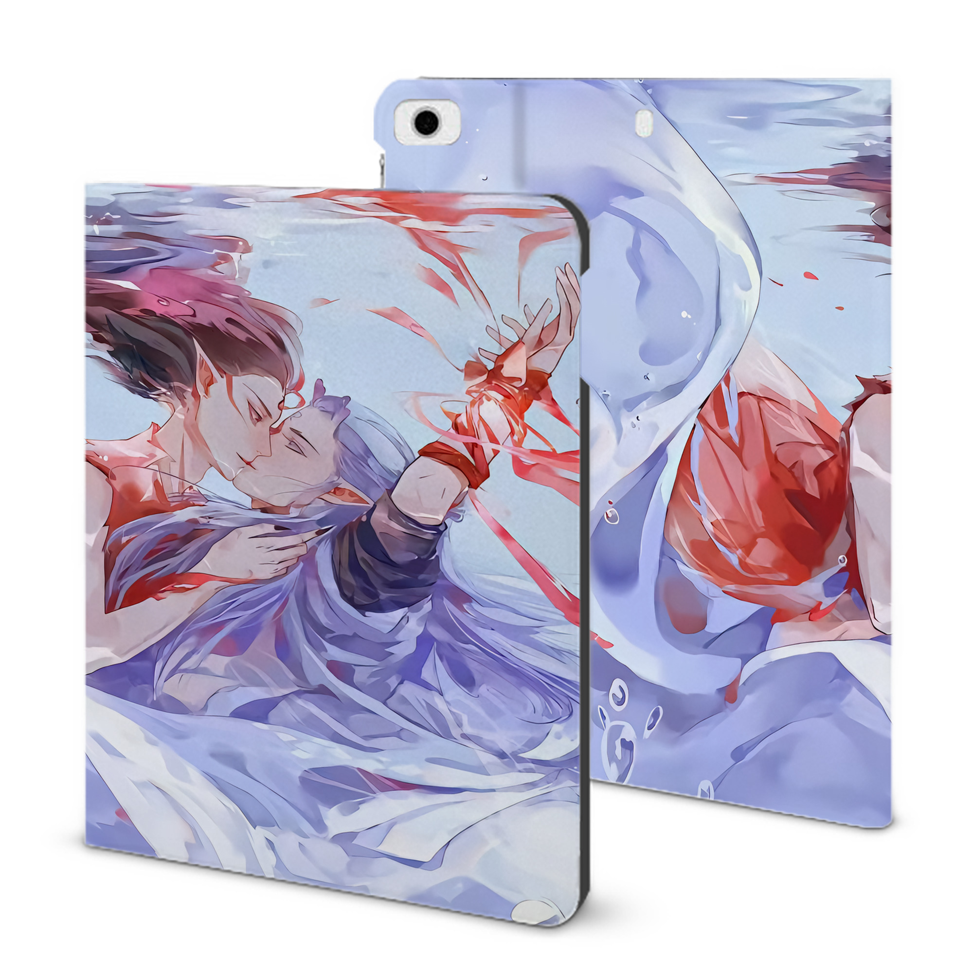（画像用） Ne Zha 2 ナタ 魔童の大暴れ IPad ケース ブック型 PUレザー TPU 耐衝撃 軽量 薄型 ペン収納なし 全面保護 IPad 各モデル対応